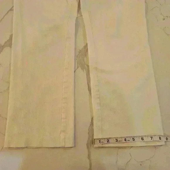 Lauren Ralph Lauren Womens Straight Leg Relaxed Stretch Jeans Cream Size 12 - Picture 7 of 11